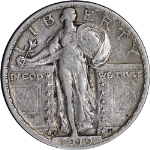 1919-S Standing Liberty Quarter Choice VF/XF Key Date Superb Eye Appeal