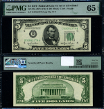 FR. 1961 DWi $5 1950 Federal Reserve Note Cleveland D-A Block Gem PMG CU65 EPQ