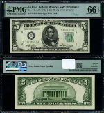 FR. 1961 EWi $5 1950 Federal Reserve Note Richmond E-A Block Gem PMG CU66 EPQ