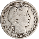 1906-O Barber Half Dollar