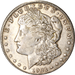 1921-S Morgan Silver Dollar - VAM 6B-1A , B-U Scratch, No 'S'