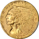 1927 Indian Gold $2.50 PCGS MS64 Great Eye Appeal Strong Strike Fantastic Luster