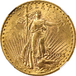 1913-P Saint-Gaudens Gold $20 NGC MS62 Nice Eye Appeal Nice Strike Nice Luster