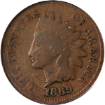 1869 Indian Cent PCGS VG08 Nice Eye Appeal Nice Strike