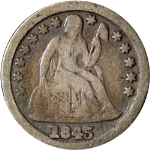 1845-P Seated Liberty Dime