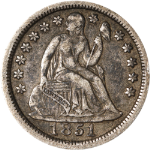 1851-P Seated Liberty Dime