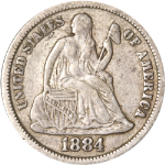 1884-P Seated Liberty Dime