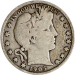 1905-P Barber Half Dollar