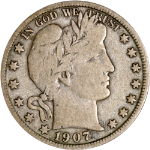 1907-D Barber Half Dollar