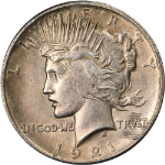 1921 Peace Dollar Nice AU/BU Decent Eye Appeal