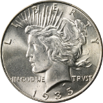 1935-P Peace Dollar PCGS MS64 Great Eye Appeal Strong Strike Fantastic Luster