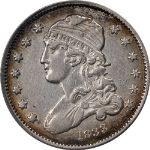 1833 Bust Quarter AU Nice Eye Appeal Strong Strike