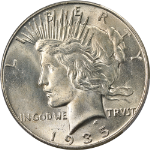 1935 Peace Dollar PCGS MS64 Fantastic Luster Strong Strike