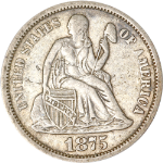 1875-S Seated Liberty Dime - Choice