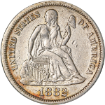 1882-P Seated Liberty Dime