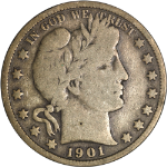 1901-P Barber Half Dollar