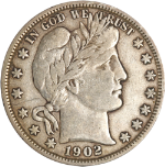 1902-P Barber Half Dollar