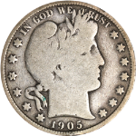 1905-P Barber Half Dollar