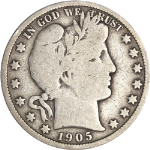 1905-S Barber Half Dollar