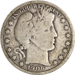 1906-P Barber Half Dollar - Scratch