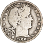 1908-O Barber Half Dollar