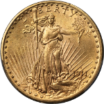 1911-D Saint-Gaudens Gold $20 PCGS MS63 Superb Eye Appeal Nice Strike