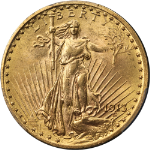 1913-P Saint-Gaudens Gold $20 PCGS MS63 Great Eye Appeal Nice Strike