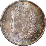 1904-O Morgan Silver Dollar Pretty Toning ANACS MS63 Superb Eye Appeal