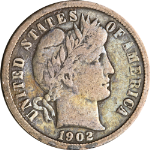 1902-O Barber Dime