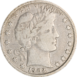 1902-P Barber Half Dollar - Cleaned