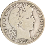 1913-S Barber Half Dollar