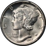 1937-S Mercury Dime PCGS MS66+ FB Blazing White Gem Superb Eye Appeal