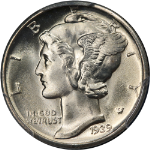 1939-D Mercury Dime PCGS MS67 FB Superb Eye Appeal Strong Strike