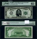 FR. 1951 D $5 1928-A Federal Reserve Note Cleveland D-A Block Gem PMG CU65 EPQ