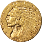 1911-D Indian Gold $5 PCGS AU Detail Nice Eye Appeal Nice Strike