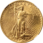 1913-P Saint-Gaudens Gold $20 NGC MS62 Nice Eye Appeal Nice Strike Nice Luster