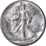 1945-D Walking Liberty Half PCGS MS65+ Superb Eye Appeal Strong Strike