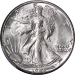 1946-D Walking Liberty Half PCGS MS64+ Superb Eye Appeal Strong Strike