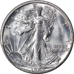 1943-S Walking Liberty Half PCGS MS64 Blast White Nice Eye Appeal