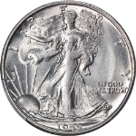 1945-S Walking Liberty Half PCGS MS65 Great Eye Appeal Fantastic Luster