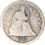 1841-O Seated Liberty Quarter