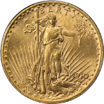 1910-P Saint-Gaudens Gold $20 PCGS MS63 Great Eye Appeal Strong Strike