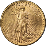 1911-D Saint-Gaudens Gold $20 PCGS MS62 Nice Eye Appeal Strong Strike