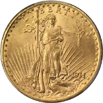 1911-D Saint-Gaudens Gold $20 PCGS MS64 Superb Eye Appeal Strong Strike