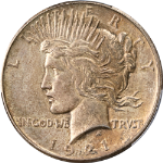 1921 Peace Dollar High Relief PCGS AU58 Nice Eye Appeal Strong Strike