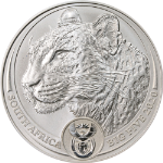 2020 South Africa 1 Ounce Silver 5 Rand Leopard: The Big 5 - OGP