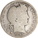 1893-S Barber Quarter