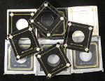 3"x3" Used Plastic Holders for $20 Gold - 4 Snap, 6 Screw - 10pc Bulk Lot