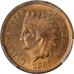 1868 Indian Cent CAC Sticker PCGS MS64 RB Superb Eye Appeal Strong Strike