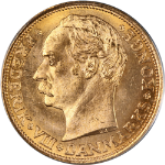 1910-VBP Denmark Gold 20 Kroner PCGS MS65